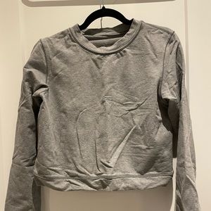 Cropped grey lululemon sweater